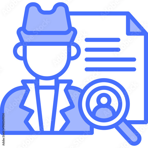 Detective Work blue icon