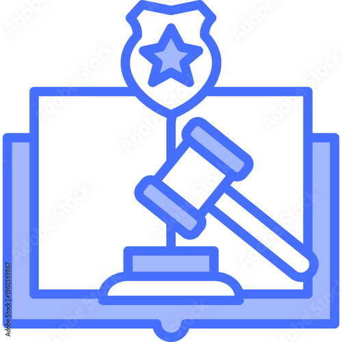 Criminal Law blue icon