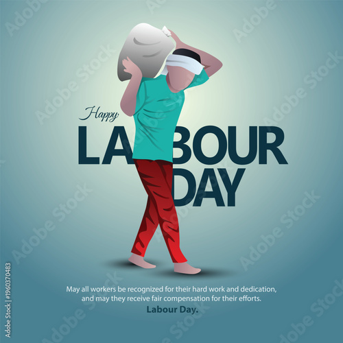  happy Labor Day On 1 May. vector illustration design.