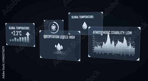 Climate Change Data Visualization Screens.