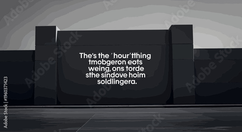 Illuminated Text Display on Modern Structure.