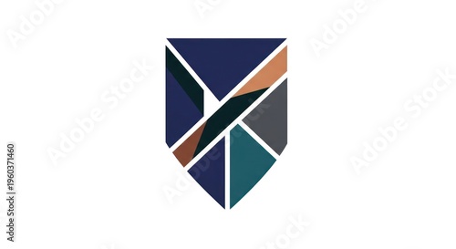 Free Download Geometric Shield Logo Design Element. - GFXLoad