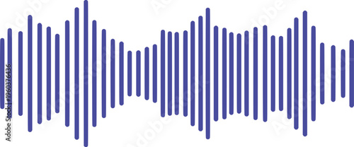 Blue sound vocals waves, volume and audio waves graph