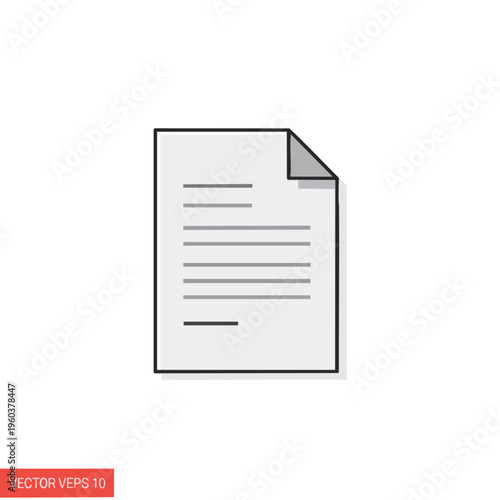 A simple, stylized document icon with a folded corner and horizontal lines