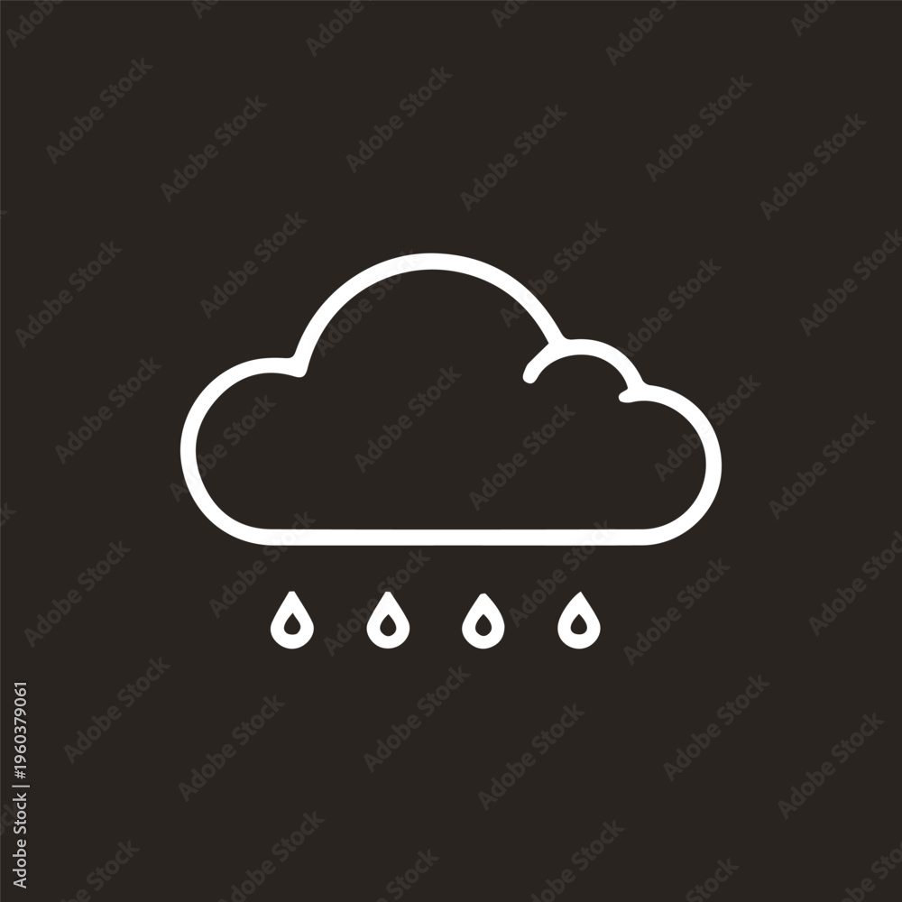 Fototapeta premium Elegant And Modern Rainy Day Icon With Cloud And Raindrops Graphic