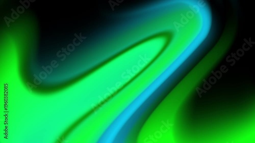 Abstract swirls of green and blue blend with black. Suitable for backgrounds, wallpapers, prints, and graphic design projects.