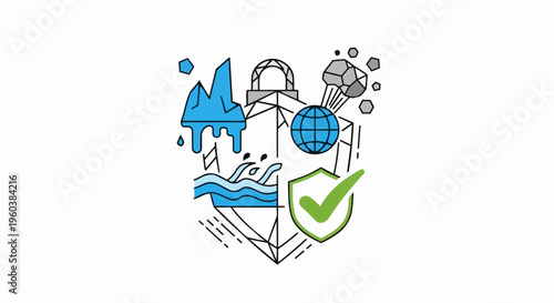 Earth protection and travel concept.