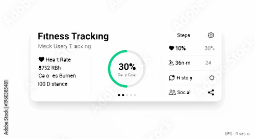 Fitness tracking on a smartwatch screen.