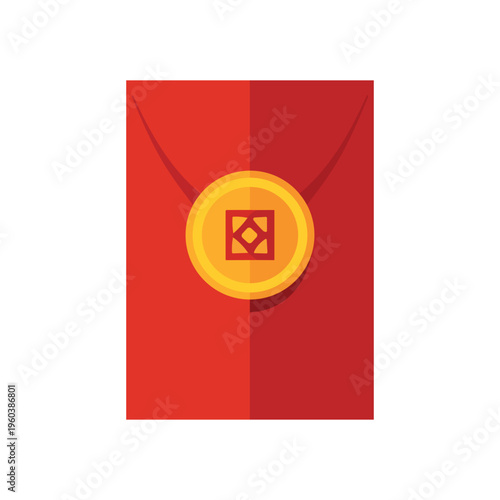 Chinese Red Envelope Angpao Icon for Lunar New Year