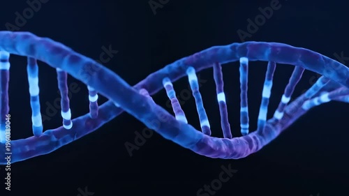DNA Double Helix Structure Blue.