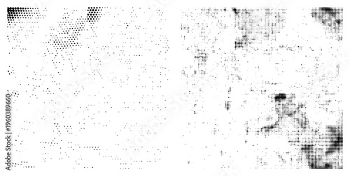 Vector halftone graphic with geometric forms, dot based shading, minimalist design, stylized composition, aesthetic, graphic art element.