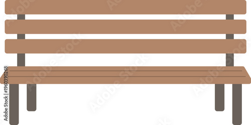 wooden bench isolated