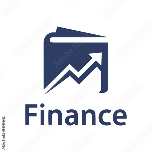 Financial Education and Investment Growth Concept Vector Logo Design