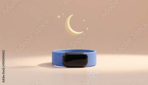 Elegant Nighttime Wristband with Glowing Celestial