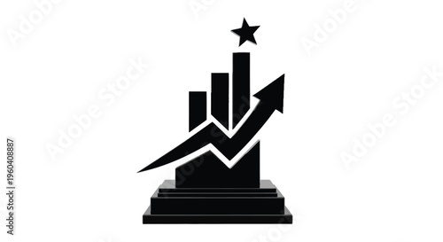 The Ascent: A graphic representation of business achievement, with upward trending graphs and a star, symbolizing the pinnacle of success and growth. 
