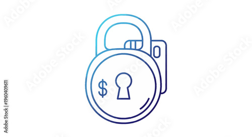 Secure Investment Lock with Dollar Sign Icon - Financial Security Concept