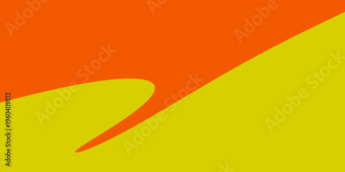 Sharp orange wedge vector illustration. Aggressive orange wedge shape entering yellow space. High-energy vector illustration for tech startups and innovative brand identities.