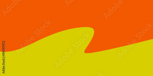 Low orange horizon vector illustration. Subtle orange wave along the lower horizon. Clean vector illustration for spacious layouts and minimalist web design elements.