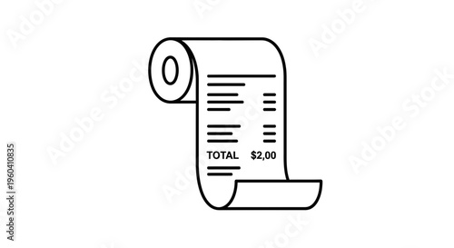 Receipt icon, Bill icon, Shopping receipt, Total amount, Purchase receipt, Invoice icon, Financial document