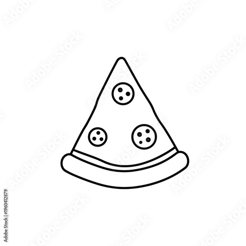 Simple line drawing of a hat.