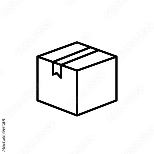 Simple line drawing of a box.