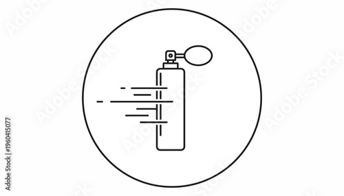 Perfume Spray Bottle Icon with Speed Lines