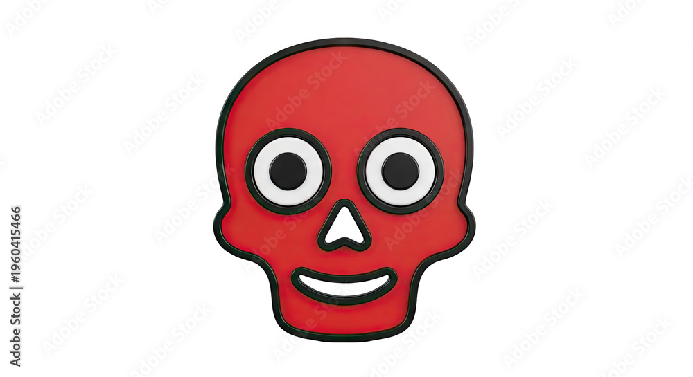 Obraz premium Red Skull Icon