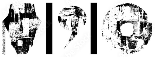 Vintage style numbers 1918 rendered in halftone texture, distressed typography, graphic design elements, vector art, retro stencil effect.