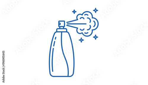 Perfume Bottle Spraying Fragrance Mist with Sparkles