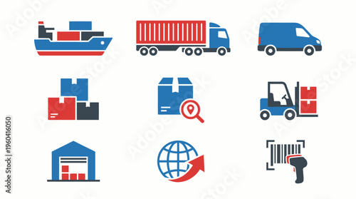 vector set of transportation
