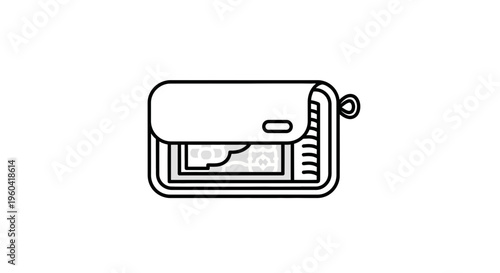 Money Wallet with Cash and Credit Cards, Financial Security and Wealth Concept