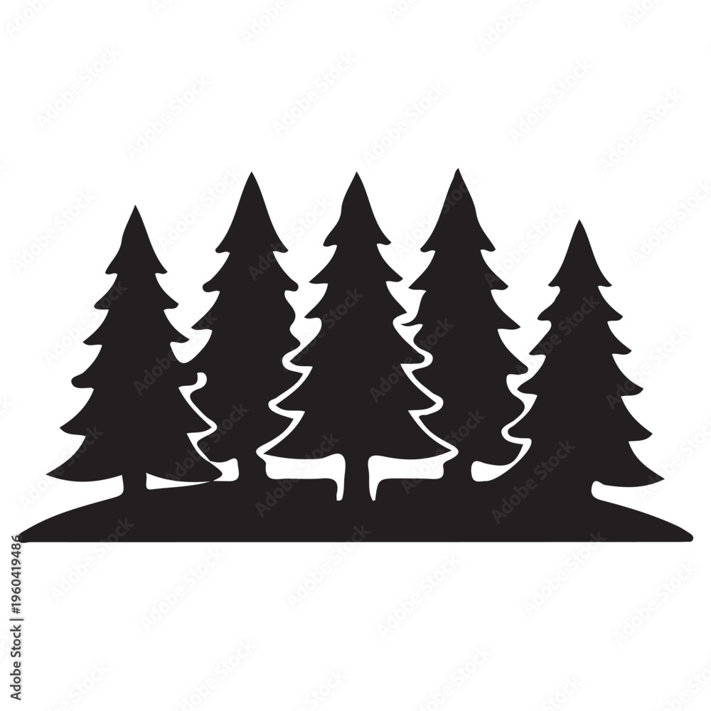 Obraz premium christmas tree vector illustration