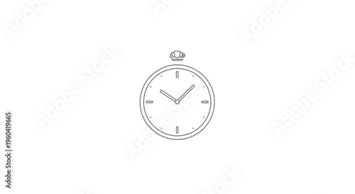 Minimalist Stopwatch Icon: Time Measurement, Countdown, and Speed Concept