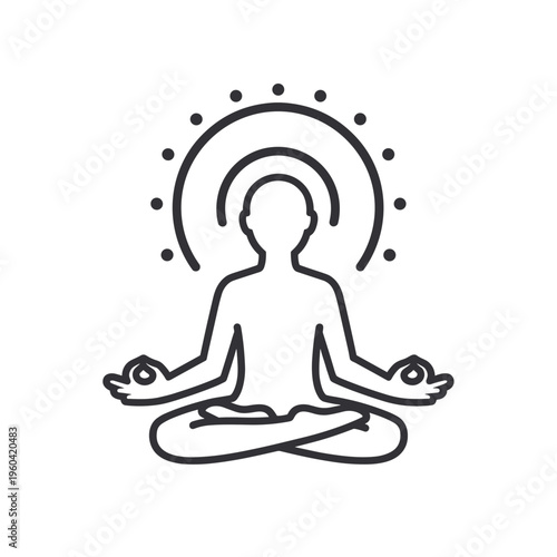 Person sitting in meditation posture.