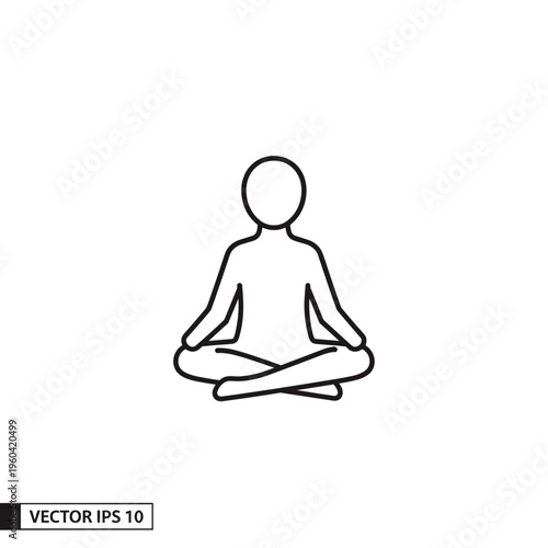 Person sitting in yoga position.