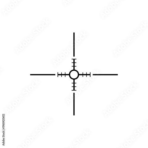 Rifle scope crosshair sight target.