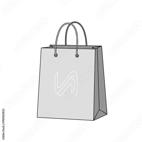 Shopping bag with a logo.