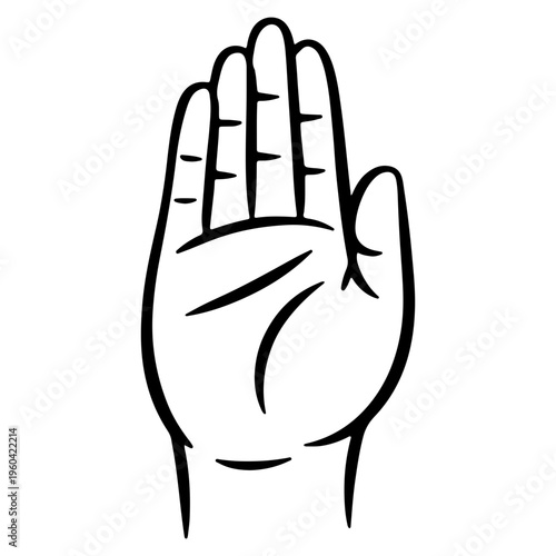 Open Palm Stop Gesture