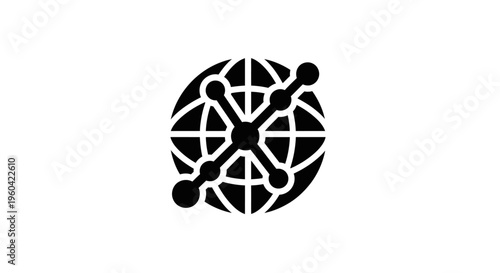 global network connection vector illustration, flat design