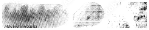 Dithered grayscale textures, halftone printing effect, screen tone, visual noise, graphic design elements, digital art backgrounds, print textures.