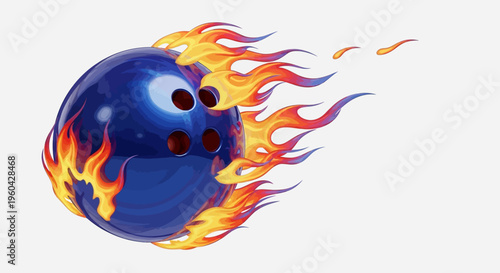 Flaming Bowling Ball Speeds Through Fire Trails