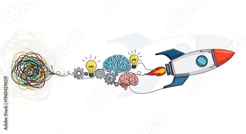 Rocket Launching from Brain: Idea Generation, Innovation, and Startup Launch Concept