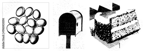 Glossy oval candies grouped in circle, confectionery treats, sugar coated sweets, candy cluster, dessert elements, edible decor.