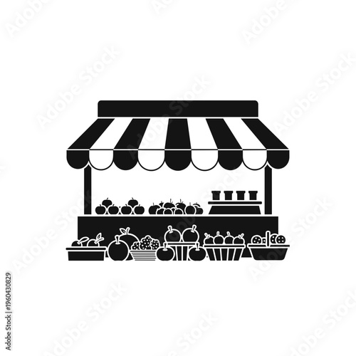 Fresh produce market stall display.