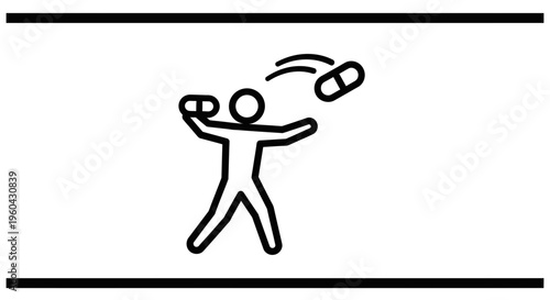 Person throwing pills, concept of addiction, treatment, or healthcare choice