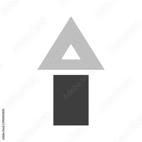 Geometric shapes triangle and square.