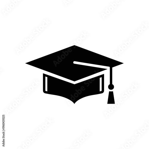 Graduation Cap Icon Academic Symbol.