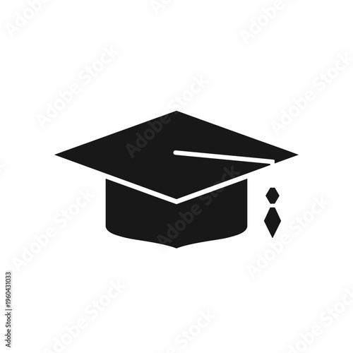 Graduation Cap and Tassel Icon.