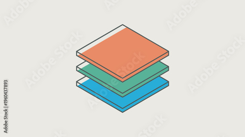 A stack of colorful books with orange, green, and blue covers