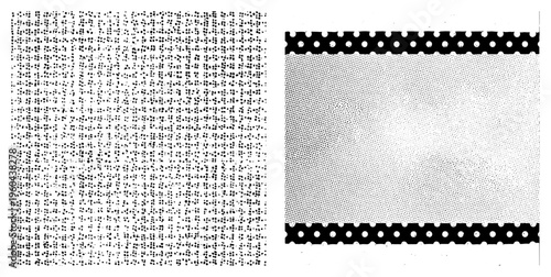 Black and white halftone gradient texture, dotted shading, graphic design element, print background, vector texture, isolated, design overlay.